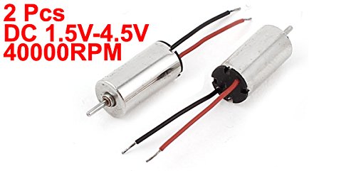 [Australia - AusPower] - uxcell 2 Pcs DC 1.5V-3.7V 40000RPM Speed 6mm X 12mm Mini Micro Coreless Motor 
