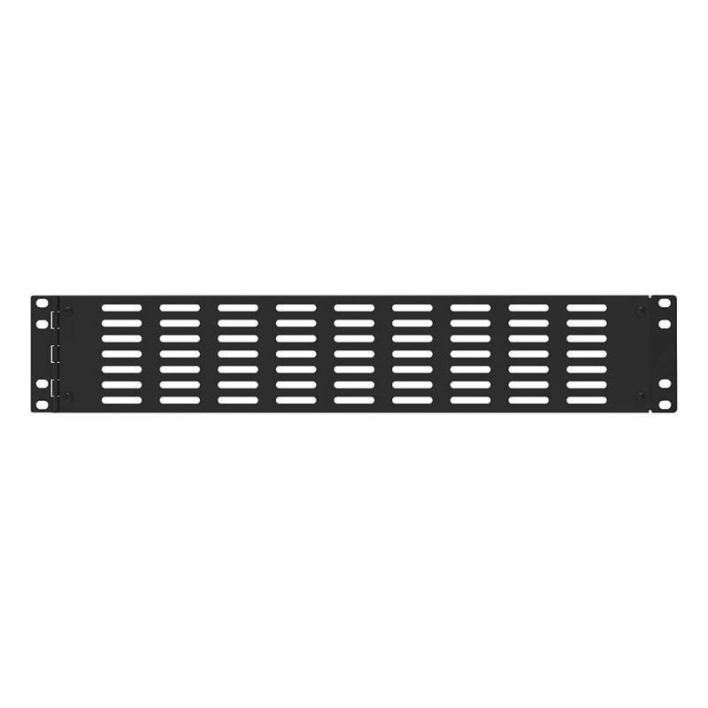 [Australia - AusPower] - Jingchengmei 2U Hinged Blank Panel - Slot Vented Server Rack Panel for 19-Inch Network Cabinet or Server Rack Enclosure Black (2UVBPHN, Black) 