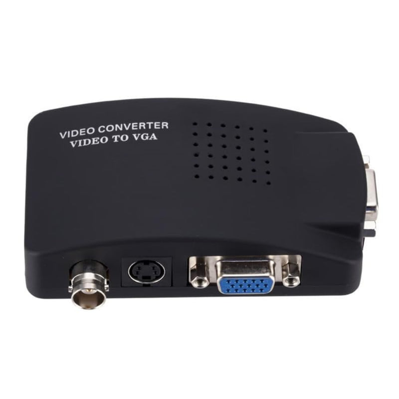 [Australia - AusPower] - SAIZHUO BNC to VGA, S Video VGA to VGA Converter CCTV Camera PC to TV Adapter BNC Input to VGA Input to VGA Output Laptop Computer Monitor Converter for DVR DVD Player Support PAL NTS 