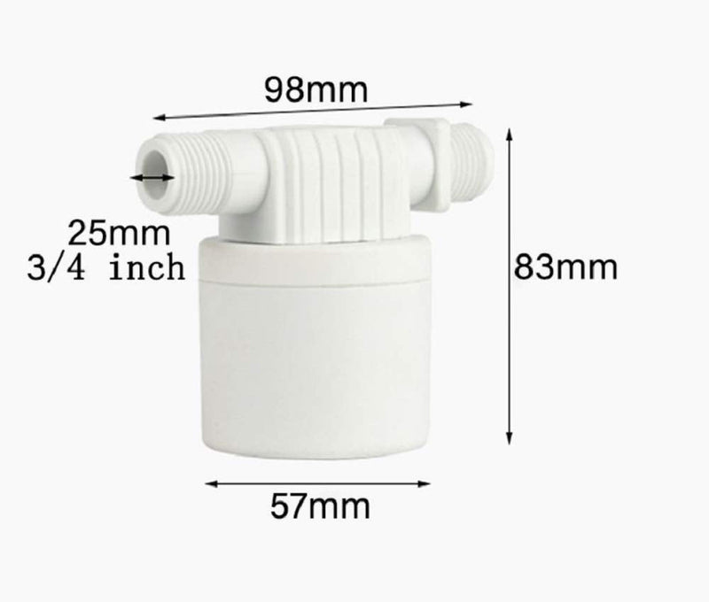 [Australia - AusPower] - QIXIN automatic water level control valve, float valve, used for water tower, solar energy, livestock pond, aquarium, automatic water storage irrigation (3/4" Side entry) 3/4" Side entry 