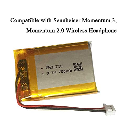 [Australia - AusPower] - 750mAh Replacement Battery for Sennheiser Momentum 3 Momentum 2.0 Wireless Headphones 