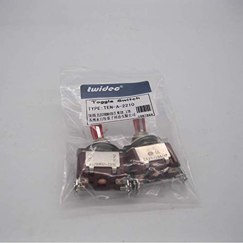 [Australia - AusPower] - Twidec/2Pcs Heavy Duty Rocker Toggle Switch 16A 250V SPST 2 Position 2 Pin ON/Off Switch with Red PC Wear-Resistant Handle, 2 Years Warranty TEN-A-2210RR-A101 