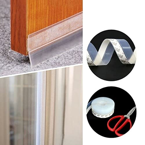 [Australia - AusPower] - Weather Stripping Door Seal Strip, Ablink Adhesive Door Sealing Strip for Doors and Windows Gaps, Silicone Door Sealing Sticker Door Draft Stopper 25mm 