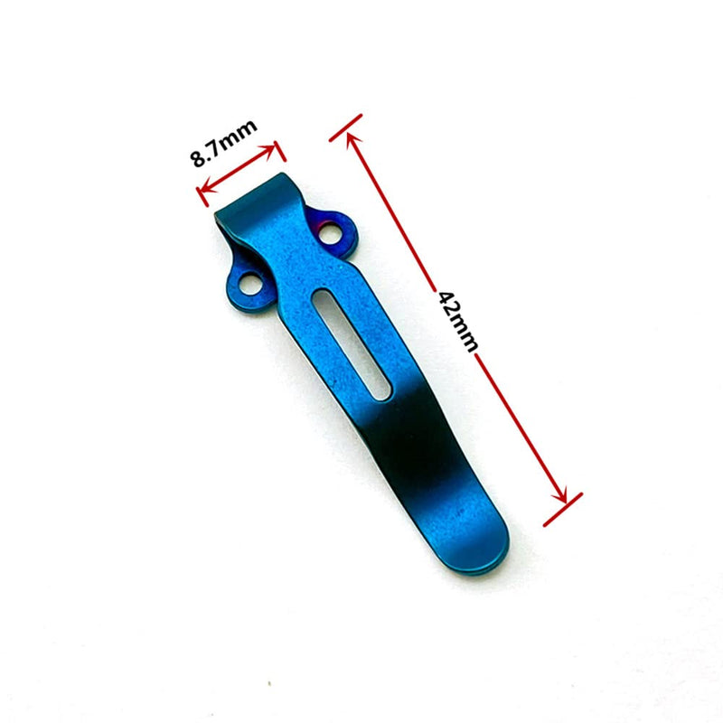 [Australia - AusPower] - 2x Deep Carry Pocket Clips Stainless Steel Attachments for Benchmade 535 Knife Blue 