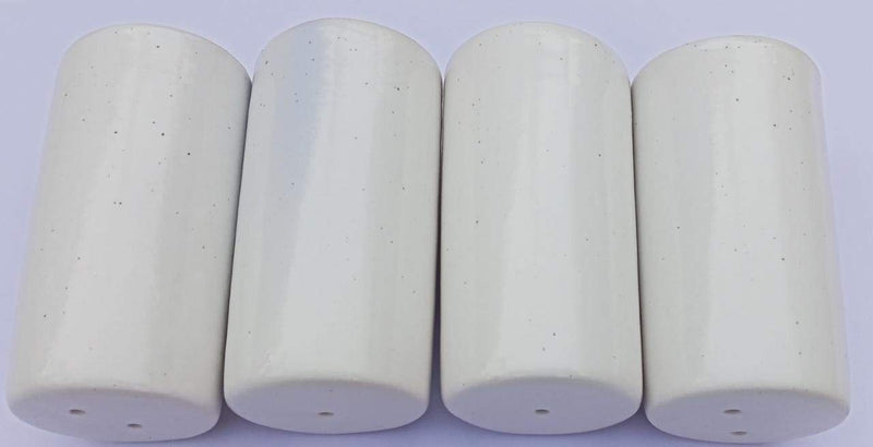 [Australia - AusPower] - Salt & Pepper Shakers - Vintage Ceramic Salt & Pepper Shaker Set - Retro Farmhouse Home Decorative Jar Dispenser for Kitchen - White Mat (Set of 2) 