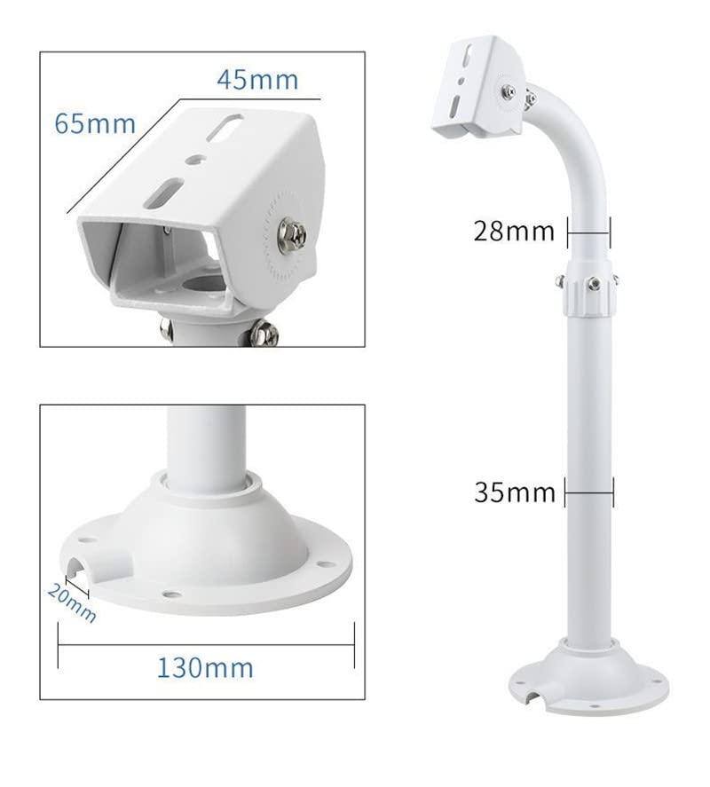 [Australia - AusPower] - V-Fiabilidad J-Shaped Security Camera Mounting Bracket Extender Pole,30-60cm Adjustable Ceiling Mount Bracket for CCTV Surveillance Camera 