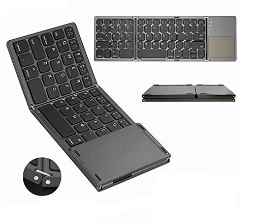 [Australia - AusPower] - Ares Foldable Bluetooth Keyboard - Your Wireless Gadget on The go! (Black) Black 