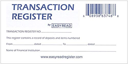 [Australia - AusPower] - 12 Check registers for Personal Checkbook - Checkbook Ledger Transaction Registers Log for Personal or Business Bank Checking Account, Saving Account, Deposit, Credit Card, and Large Booklet 