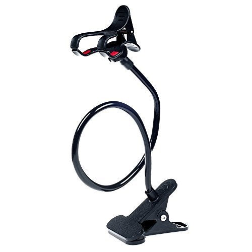 [Australia - AusPower] - ITART Flexible Solid-Grip Phone Holder with Adjustable Universal Gooseneck Smartphone Stand for iPhone X/8/7/6/6s/5 Samsung S8/S7,Used for Bed Kitchen - Black 