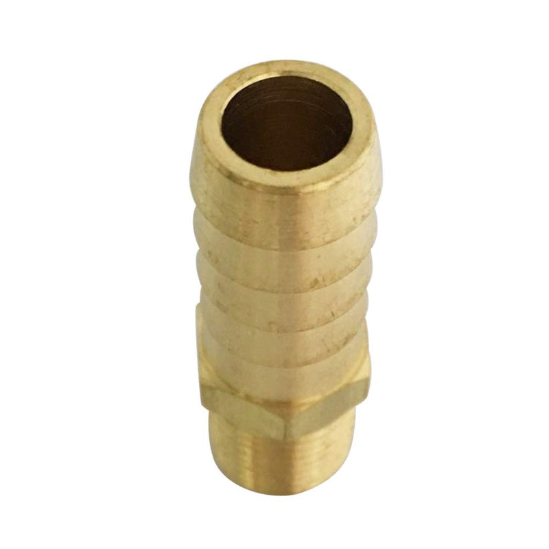 [Australia - AusPower] - Barb Adapter 1/8" NPT Male x 3/8" Barbed Brass Hose Fitting 5pcs 5 3/8" Barb x 1/8" NPT Male 