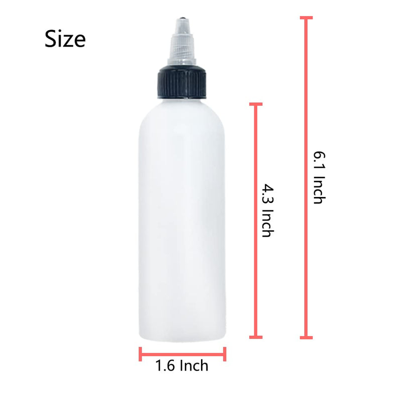 [Australia - AusPower] - 20 Pcs 4 Oz Plastic Squeeze Condiment Bottles with Twist-on Cap Lids,Sauce Bottle with Squeeze Top,Squirt Condiment Bottles for Ketchup,Mustard,Olive Oil and More 