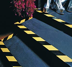 [Australia - AusPower] - Black & Yellow Hazard Warning Safety Stripe Tape • 2 Inch x 108 Feet • Ideal for Walls, Floors, Pipes and Equipment. 1 