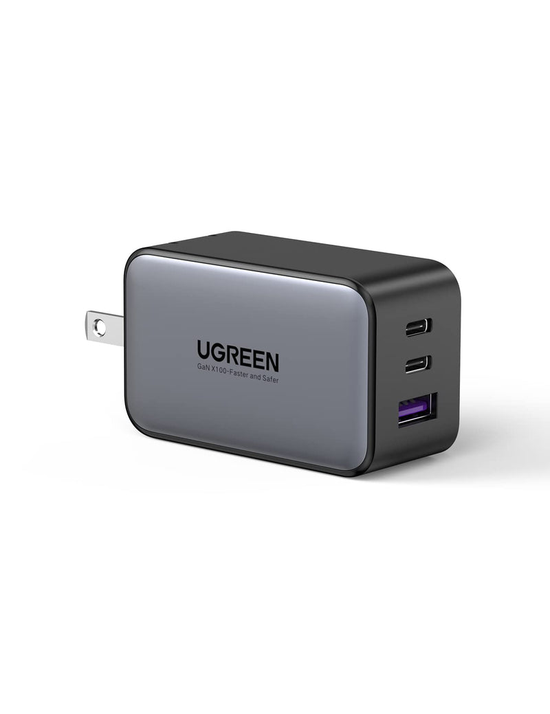 [Australia - AusPower] - UGREEN 65W USB C Wall Charger - 3 Port GaN PD PPS Super Fast Charger Multiport Power Adapter Compatible with MacBook Pro/Air, Galaxy S22/S21/S20, Dell XPS 13, iPhone 13/13 Pro Max/12, iPad Pro, Pixel 