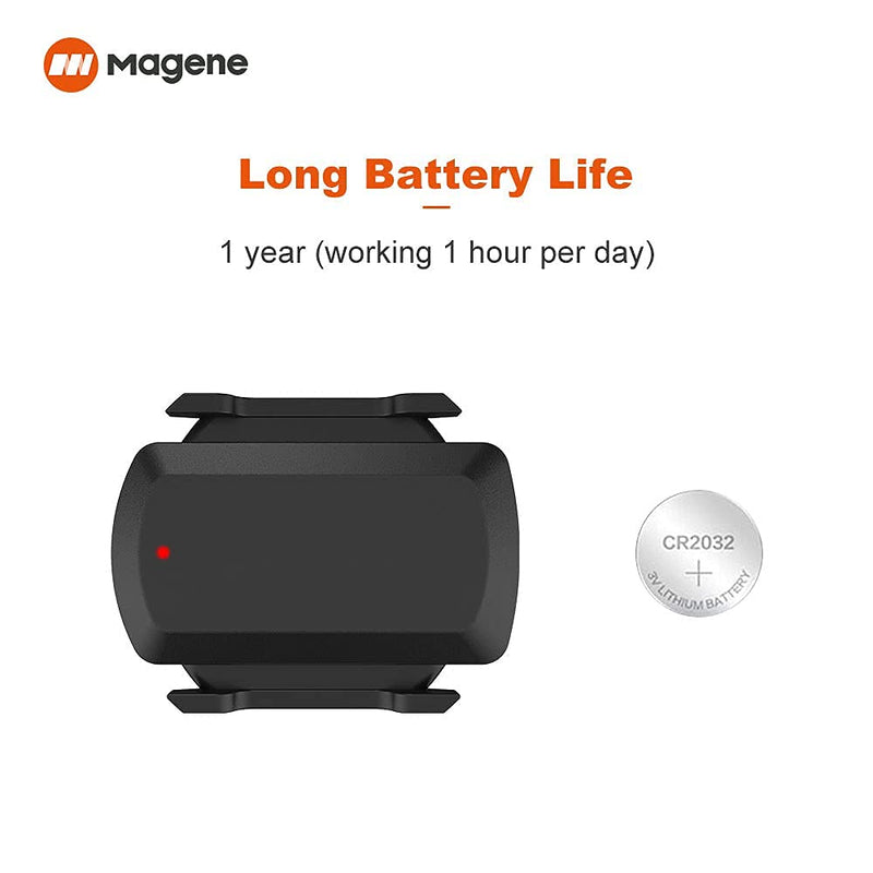 [Australia - AusPower] - Magene Outdoor/Indoor Speed/Cadence Sensor for Cycling, Wireless Bluetooth/Ant+ Bike Computer RPM Sensor for Road Bike or Spinning Bike and Trainers Compatible with Onelap, Wahoo Fitness, Zwift, Strava 