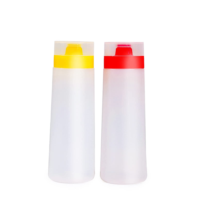 [Australia - AusPower] - Poitemsic Condiment Squeeze Bottles 4 Holes Drizzle Bottle With Lid Sauce Dispenser Container For Sauces Salad Dressing Ketchup Chocolate Frosting Icing Candy Kitchen Baking,2-pack 