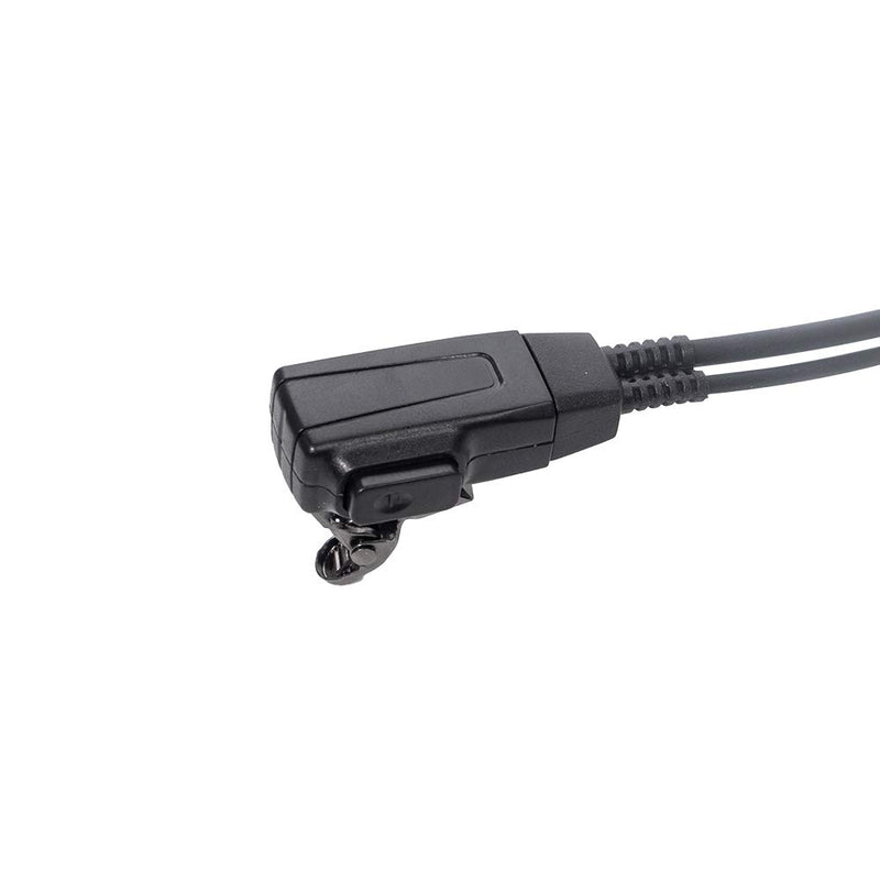 [Australia - AusPower] - Caroo D Shape Earpiece Headset with Mic PTT Compatible with Baofeng UV-5R BF-888S BF-F8HP BF-F9 UV-82 UV-82HP UV-82C Kenwood TK-2107 TK-3107 Walkie Talkies Two Way Radio 2 pin 