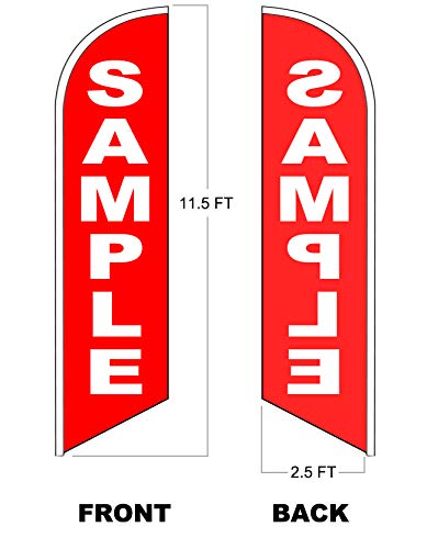 [Australia - AusPower] - Star Certified SMOG Check Station - Windless Swooper Flag Feather Banner Sign 2.5x11.5 ft Tall (Flag Only) rbb 