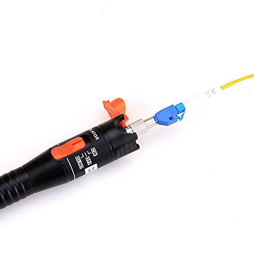[Australia - AusPower] - 10KM Visual Fault Locator Fiber Tester Detector Meter Universal Connector with FC Male to LC Female Adapter Cable Tester for CATV Telecommunications 