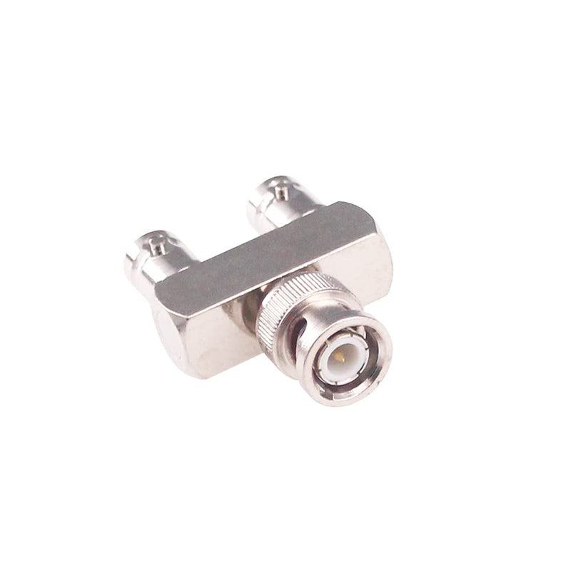 [Australia - AusPower] - RFaha 2pcs BNC Male to Dual BNC Female Splitter Adapter 3 Way RF Audio Coax Connector(F88-2) 