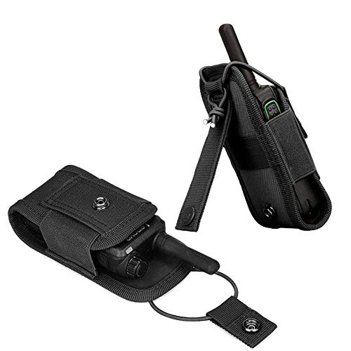 [Australia - AusPower] - abcGoodefg Molle Radio Holder Walkie Talkie Pouch Case for Duty Belt Radio Holster Tactical Hunting Intercom Bag (1 Pack, Black) 