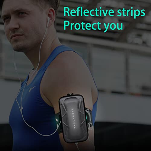 [Australia - AusPower] - 360°Rotatable Running Phone Armband Detachable Phone Holder for iPhone 13 12 11 Pro Max Mini Xs Xr X 8 7 6 Samsung Rugged Phone case Wrist Strap Great for Running Hiking Biking Fishing Workout Pink Pink 1pcs 
