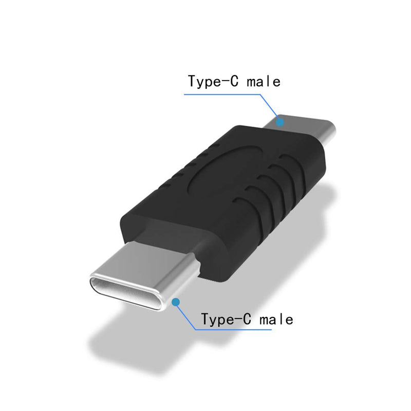 [Australia - AusPower] - Type C Male to Type C Male Adapter Support Data Synchronization and Charging USB C to USB C Cable 3.1 Gen 2 10Gbps 60W Converter, 2-Pack 