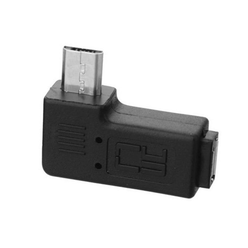 [Australia - AusPower] - JSER 90 Degree Left Angled Micro USB 2.0 5P Male to Female M to F Extension Adapter 