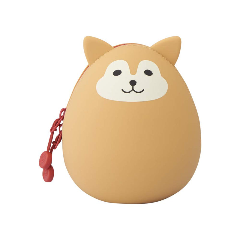 [Australia - AusPower] - LIHITLAB PuniLabo Mini Zipper Pouch, Egg-Shaped, 2.2" x 2.4", Penguin (A7782-10) Medium: 2.2 × 2.4 inches 