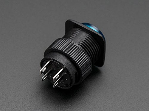 [Australia - AusPower] - Adafruit 16mm Illuminated Pushbutton - Blue Momentary [ADA1477] 