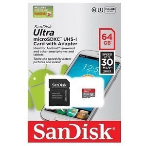 [Australia - AusPower] - Professional Ultra SanDisk 64GB MicroSDXC Card for Samsung Galaxy Note 8.0 Smartphone is custom formatted for high speed, lossless recording! Includes Standard SD Adapter. (UHS-1 Class 10 Certified 30MB/sec) 