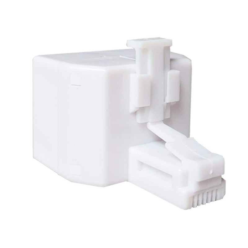 [Australia - AusPower] - 2 PCS RJ11 Double Telephone Jack Splitter and Adapter,Telephone Line Splitter,Telephone Line Adapter Plug 1 to 2 in Jack,Phone Jack Splitter for ADSL Fax Model Cordless Phone System 4-Conductor 