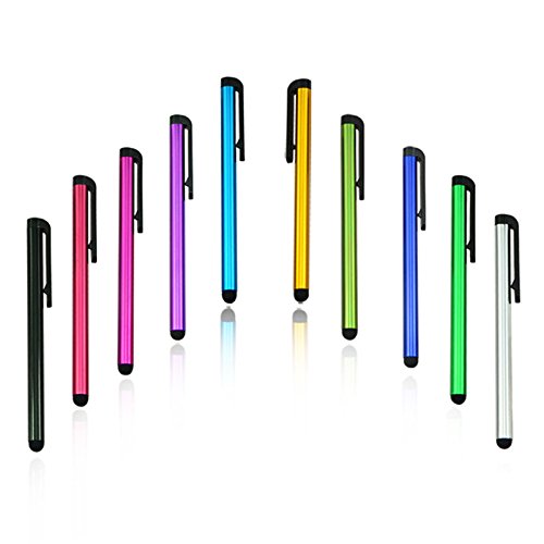 [Australia - AusPower] - Multi Color Universal Small Touch Stylus Metal Pen for Mobile Phone Cell Smart Phone Tablet iPad iPhone (Multi Color - 10pcs) 