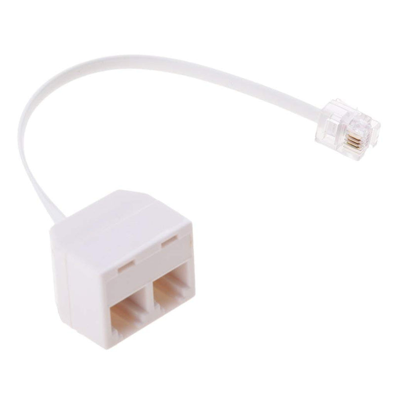 [Australia - AusPower] - Telephone Splitters,RJ11 6P4C Duplex Wall Jack Adapter Dual Phone Line Splitter Wall Jack Plug 1 to 2 Modular Converter Adapter for Office Home ADSL DSL Fax Model Cordless Phone (Two Way-3 Pack-S) Two Way-3 Pack-S 