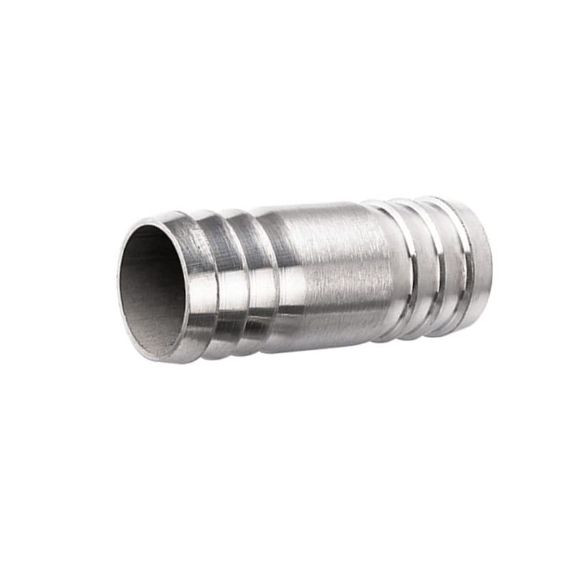 [Australia - AusPower] - Pysrych Stainless Steel 304 Hose Barb Fitting Union 3/4" Barbed x 3/4" Barbed Splicer Mender Coupler with Hose Clamp (Pack of 2) 