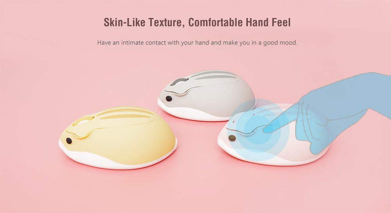 [Australia - AusPower] - 2.4GHz Wireless Mouse Cute Hamster Shape Less Noice Portable Mobile Optical 1200DPI USB Mice Cordless Mouse for PC Laptop Computer Notebook MacBook Kids Girl Gift (Pink) Pink 