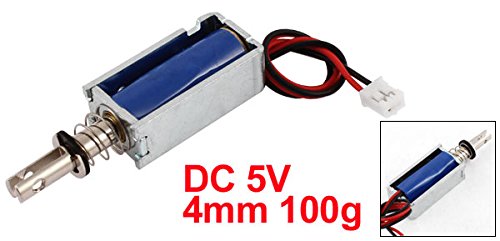 [Australia - AusPower] - uxcell Balance Plug Pull Solenoid, Electromagnet, DC 5V 1.11A, 4 mm, 100 g, 2 Pin 