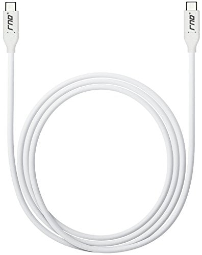 [Australia - AusPower] - RND Type-C (USB-C 3.1) 3.3ft Cable (6-Pack) (Charge 3A/Data Sync 10Gbps) Compatible: Apple MacBook, Google Pixel, LG, Moto, OnePlus, Samsung Galaxy (S9, S8, Note) and All Type C Devices (White) 6x White 