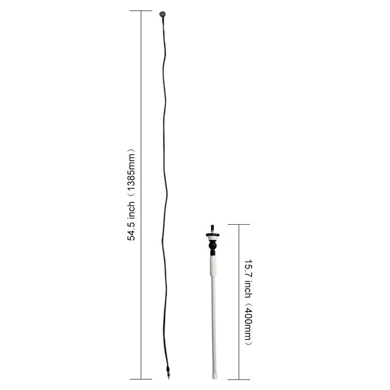 [Australia - AusPower] - Herdio Waterproof Marine Antenna Rubber Duck Dipole Flexible Mast FM AM Antenna for Boat Radio Car ATV UTV RZR SPA White 
