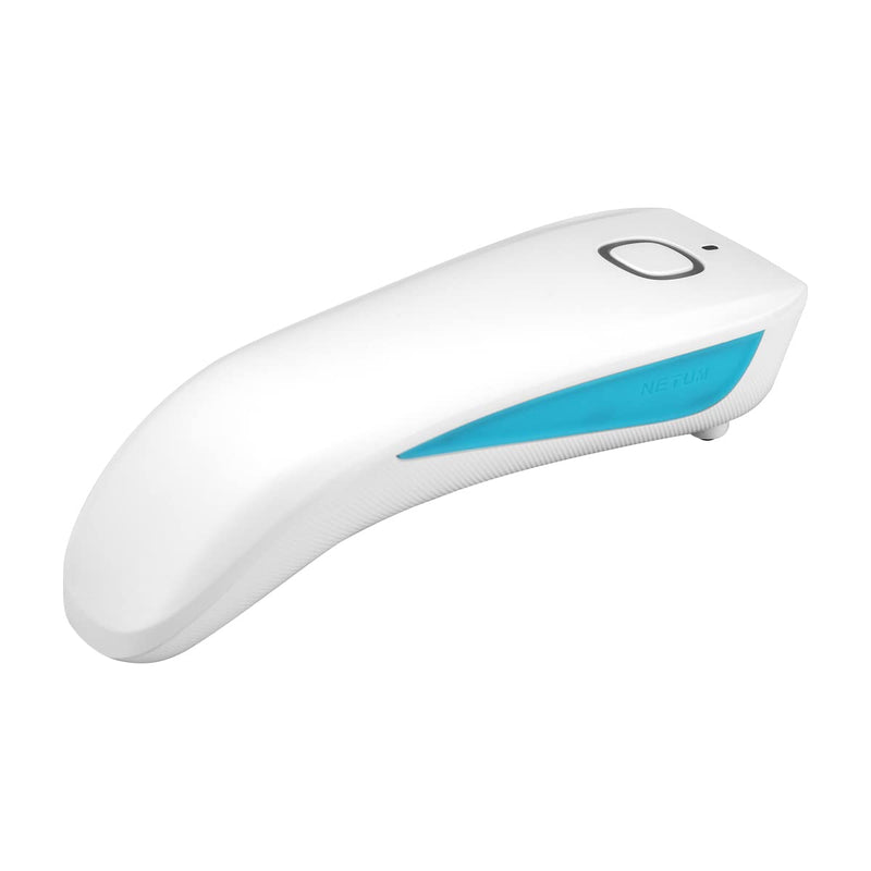 [Australia - AusPower] - NETUM Upgraded Mini Wireless 2D QR Barcode Scanner, 3 in 1 Bluetooth Portable Pocket Small 1D 2D Bar Code Reader, Automatic Fast, Precise scanning for POS, C850 White 