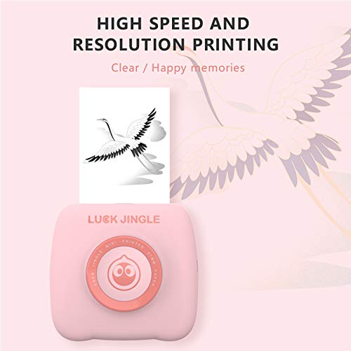 [Australia - AusPower] - Marklife Mini Portable Smart Photo Printer Pocket Wireless Bluetooth Thermal Printer for Android iOS US with Paper (Pink) 