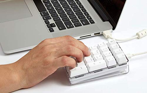 [Australia - AusPower] - Magicforce Number Pad, Mechanical USB Wired Numeric Keypad with Blue LED Backlit 21-Key Numpad for Laptop Desktop Computer PC Blue 