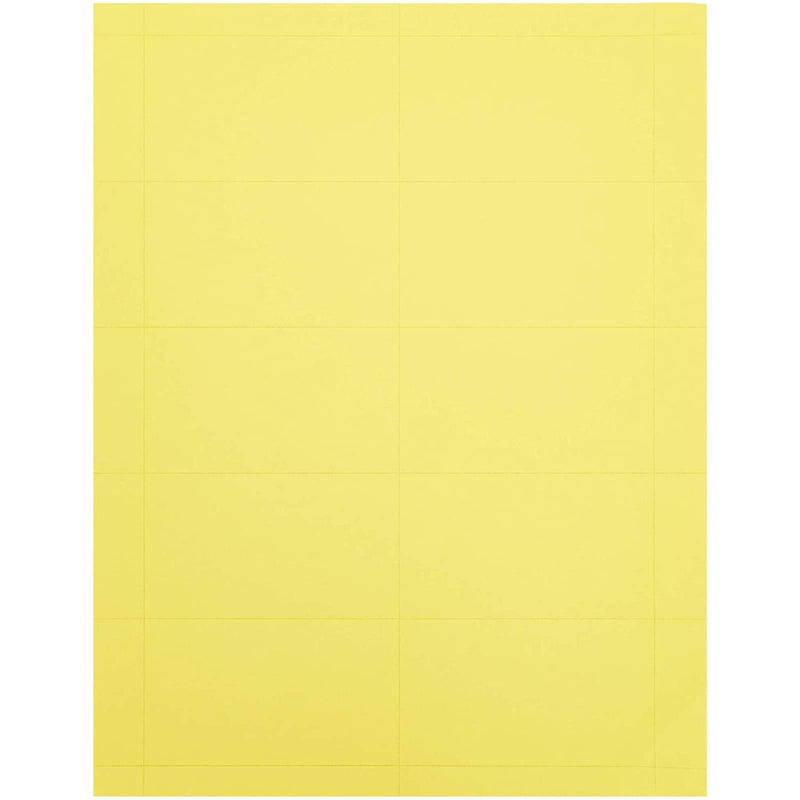 [Australia - AusPower] - Yellow Business Cards, 50 Sheets of Printable Cardstock Paper (3.5 x 2 In, 500 Blank Cards) 