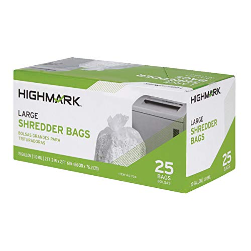 [Australia - AusPower] - Highmark Shredder Bags, 1 mil, 15 Gallons, Clear, Box Of 25, DP00704 