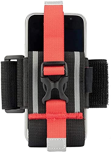 [Australia - AusPower] - Cell Phone Armband for Running, Exercise - Workout Phone Holder with Adjustable Arm Band with Lanyard Red + eCostConnection Microfiber Cloth 