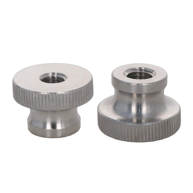 [Australia - AusPower] - MroMax Knurled Thumb Nuts, M8 Through Hole Round Knobs ，Whitewash 304 Stainless Steel, Pack of 4 