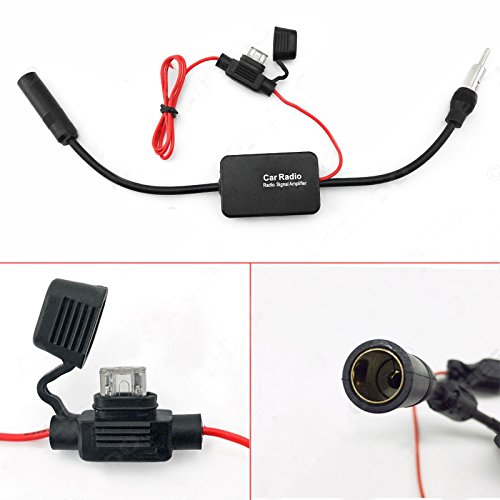 [Australia - AusPower] - Universal Auto Car Radio FM Antenna Signal Booster Radio Signal Amplifier for Marine Car Vehicle Boat RV 12V Signal Antenna Enhance 