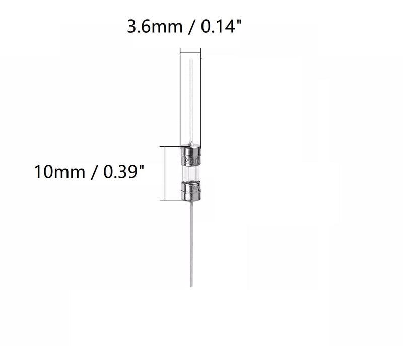 [Australia - AusPower] - Heyiarbeit Glass Tube Fuses Axial with Lead Wire Fast-Blow 3.6x10mm 15A 250V for Replacing or Repairing Many Home Electronics 20Pcs 15A 20Pcs 