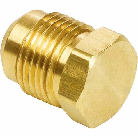 [Australia - AusPower] - ANPTGHT 5PCS Brass Flared Plug 3/8" Tube OD, SAE 45 Degree Flare Tube Fitting Brass Seal Plug Hex Flare Plug 3/8" OD-5 Pack 