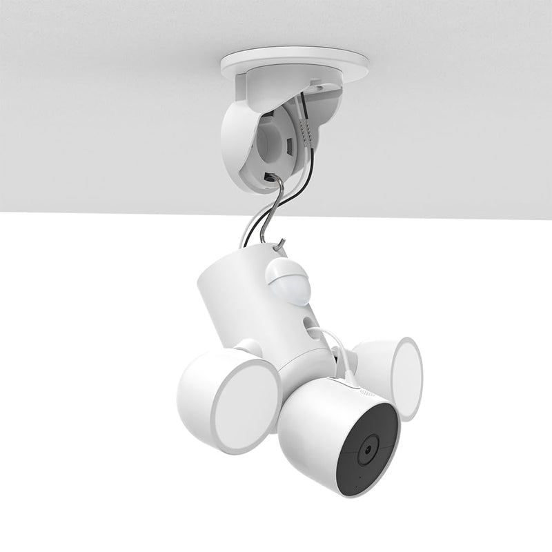 [Australia - AusPower] - Holicfun 90-Degree Ceiling/Eave Mount Adapter for Google Nest Cam with Floodlight - Outdoor Camera 