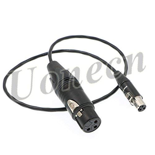 [Australia - AusPower] - Uonecn Mini XLR 3 Pin Female to 3 Pin Female Plug XL2 TA3-F Audio Cable Adapter Camera Video Assist for SD 442 Devices 688/788 20'' 